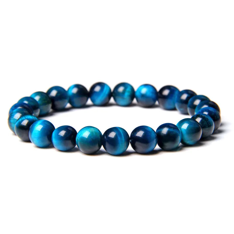 Tiger Eye Beads Men Bracelet Natural 8mm Stone Beads Round Bracelet ST148