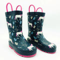 Cheap Wholesale Cute Toddler Rubber Wellington Waterproof Handle Light Weight Kids Rain Boots for All Season Use