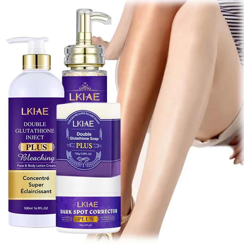 Double Gluta Plus Product Whitening Brightening Private Label Customize Vitamin C Cream Skin Care Set (New) for Sensitive Skin