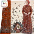 Hot Selling Laces Fabrics for Women Factory Wholesale Beautiful Flower Sequin Tulle Textile Fabric Embroidery Net Lace for Dress