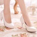 Stiletto High Heels PU Glossy Shoes Pumps-216