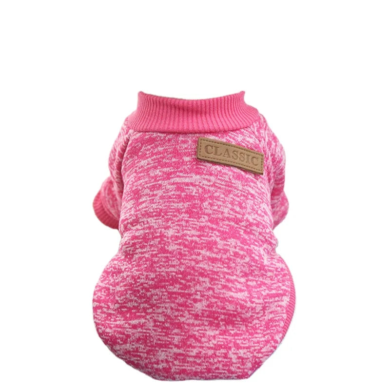 Cheap Price Wholesale Small Dog Winter Warm Sweater Clothing Classic Outfit Soft Cotton Clothes for Pet Coat
