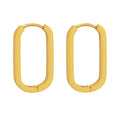 Geometric Oval Rectangular Earrings Stainless Steel Earrings for Women