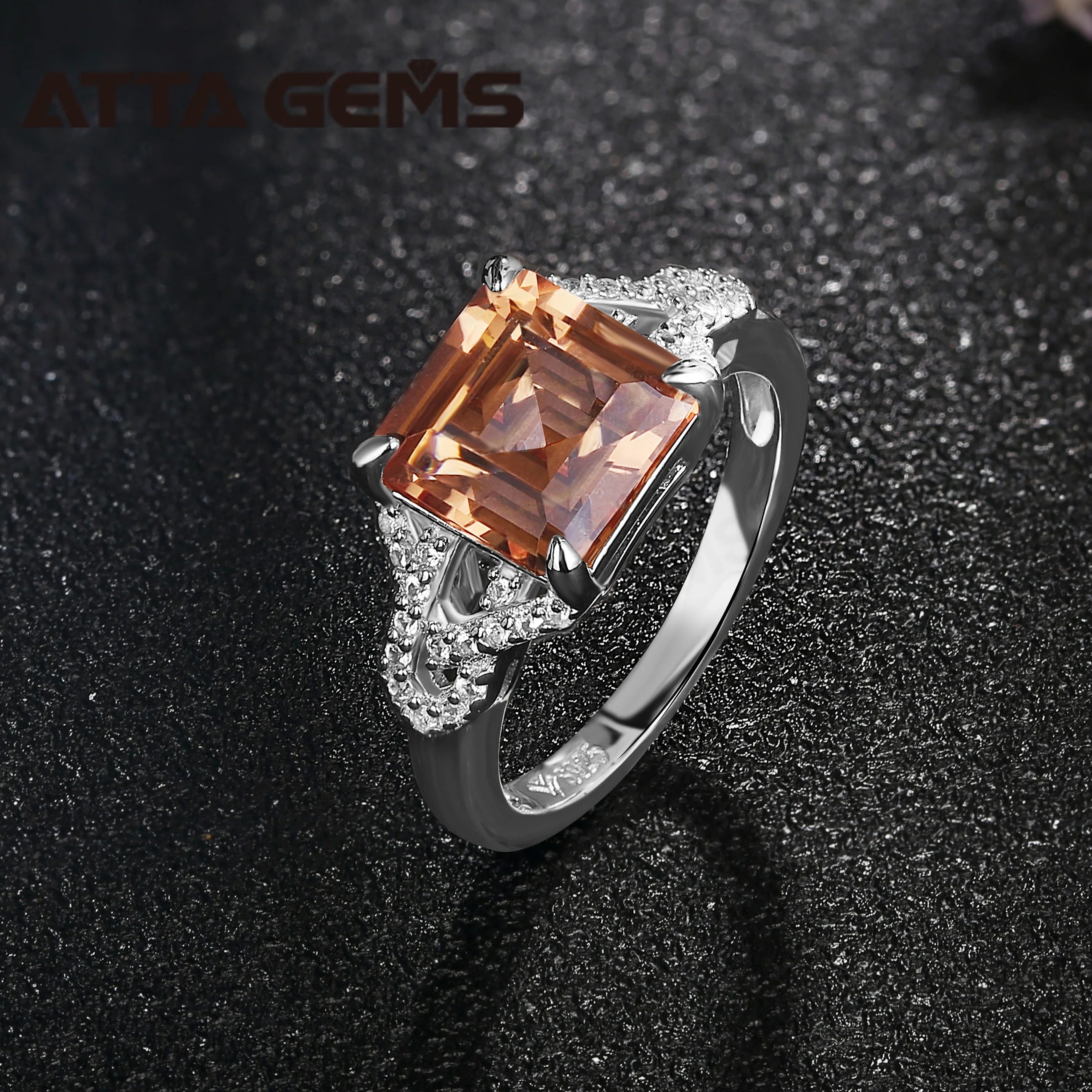 4.0CT Princess Cut Sultanite Diaspore Gemstone Ring Sterling 925 Silver Jewelry Ring Anniversary Wedding Bride