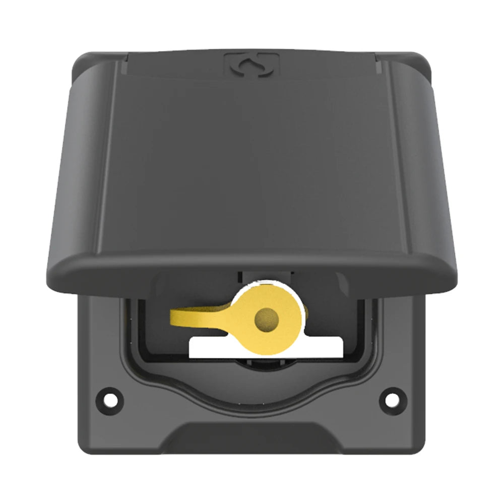 Exterior RV Accessories Gas Socket with IP44 Protection Push-Locking Type Black for RV Caravan & Camper