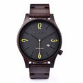 Antique Fashionable Wooden Watches Handmade Eco-friendly Custom Logo MIYOTA Quartz Stainless Steel Case Displaying Pointer Dial