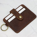 Wholesale Vintage Brown Portable Key Ring and Mens Luxury Genuine Leather Credit Card Holder