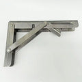 Heavy-Duty Stainless Steel Collapsible Shelf Bracket Space-Saving Metal Bracket for Bench or Table