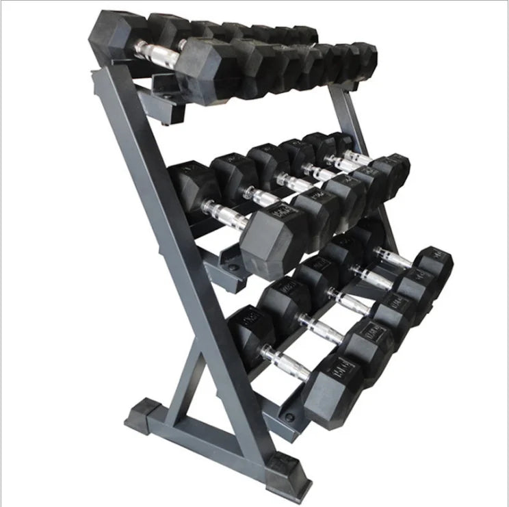 Wholesale Factory Price Hexagonal Rubber Coating 15 kg Hex Dumbbell for Athletic Sports