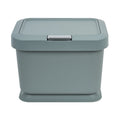 HANGSHAU Manufacturer Green Types 5L Push Button Lid Plastic Dustbin Garbage Trash Sanitary Kitchen Compost Bin