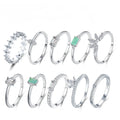 Daidan Crown Ring 925 Sterling Silver Paraiba Ladies Gold Plated Dainty Thin Marquise Baguette Zircon Ring