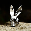 SS8-815R Steel Soldier Vintage Rabbit Rings Long Ears Animal Skull Ring for Women Men Party Jewelry Accessories