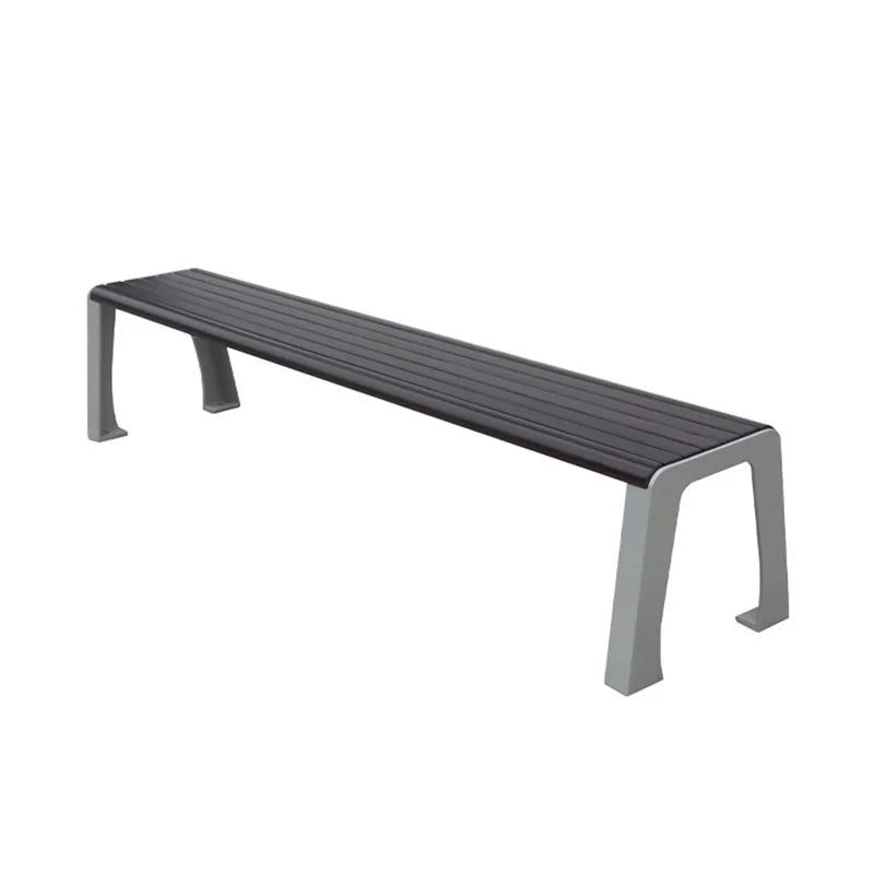 Outdoor Furniture Composite Wood Backless Public Park Hardwood Wood Bench Seating Outside Garden Patio Seat Bench Without Back