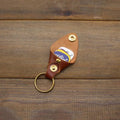 Personalized Luxury Genuine Leather Guitar Pick Holder Guitar Storage Case Keychain