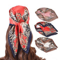 MIO New Design Luxury 70*70 cm Square Head Warp Hot Selling Printed Leopard Scarf for Women Daily Fashion Decoration