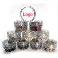 200 Count 5.0*3.0*3.0mm Micro Rings Links Beads Silicone Lined Micro Beads for Hair Extensions Hair Extension Tools