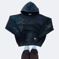 Custom Hoodie 100% Cotton Rhinestone Oversized Drop Shoulder Zip up Heavy Weight Patch Embroidery Streetwear Hoodie for Men