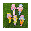 100PCS Resin Cartoon Popcorn Princess Girl Flatback Figurine Scrapbook DIY Phone Case Decor Crafts Accessories