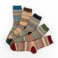 Wholesale Winter Cozy Fluffy Crew Cashmere Socks Thick Knitted Women Retro Wool Socks