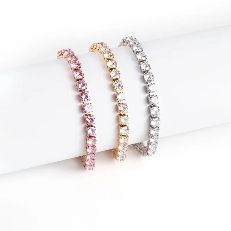Wholesale Fashion Accessory Bracelets for Women Jewelry Stainless Steel Cubic Zirconia Jewelry 18 k Gold Plated Jewelry