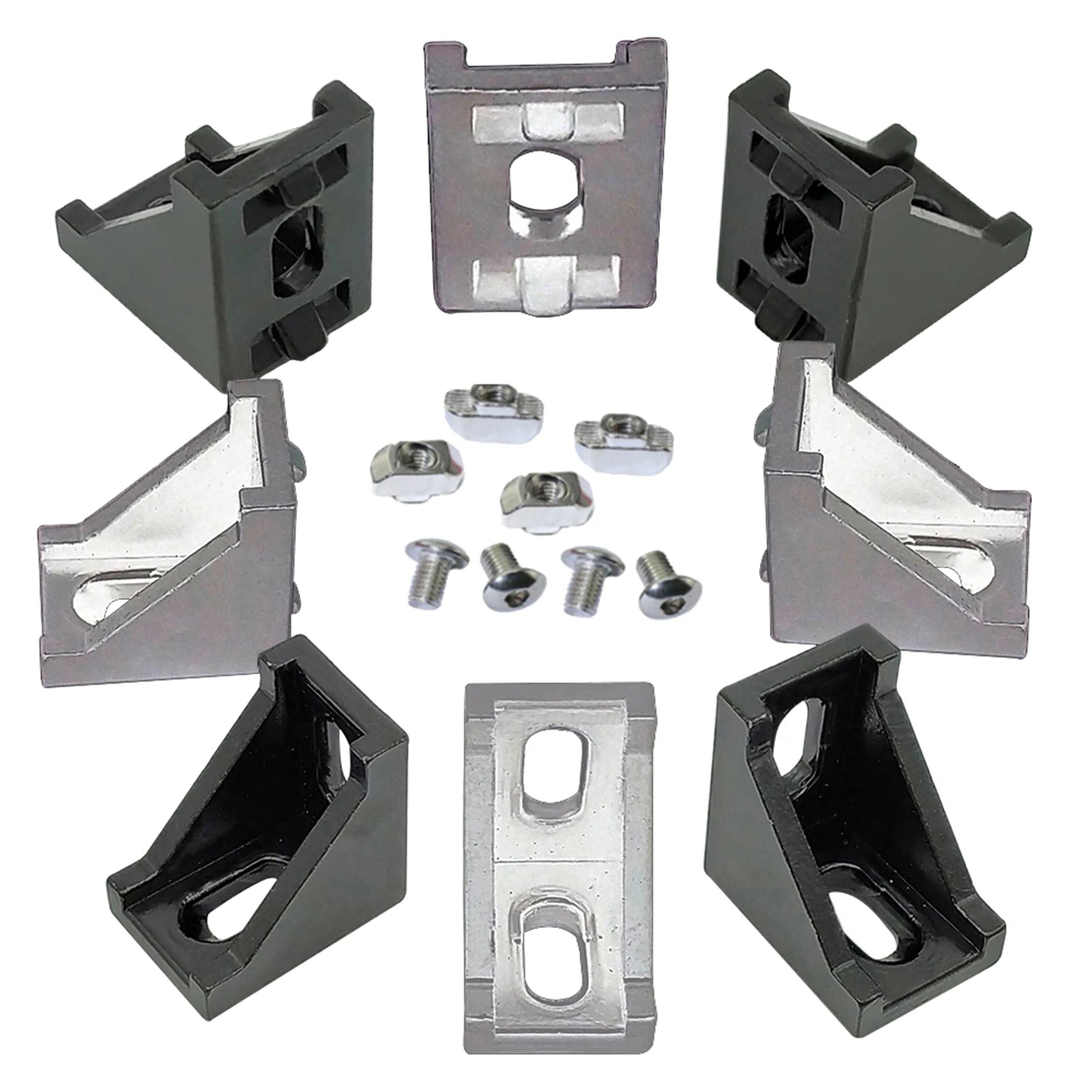 20pcs 50pcs 1515 2020 3030 Series Corner Angle L Brackets Connector Fasten Connector 15S 20S 30S Aluminum Extrusion Profile