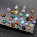 HZ 8*10mm Natural Crystal Quartz Drop Cabochon Loose Gemstones