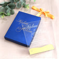 Beautifully Navy Blue Luxury Wedding Invitations Set LED Colorful Transparent Acrylic Engraved Text