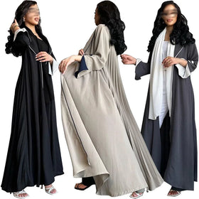 2024 Turkey EID Modest Dubai Abaya for Girl Kimono Muslim Women Dress