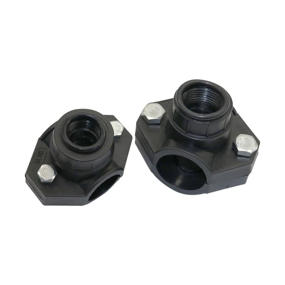 Irrigation System Saddle Clamp for PE Pipe 25mm 32mm to 1/2 3/4 Inch Female Thread Saddle Clamp