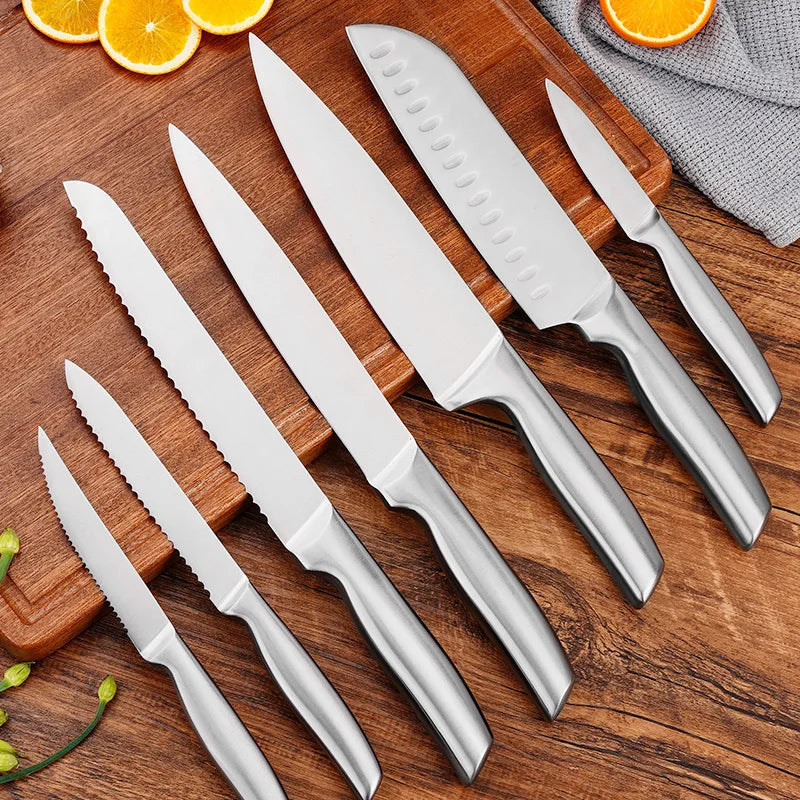 Stellar Stainless Steel Kitchen Knife Set with 3Cr13 Blade and Hollow Handle for Chef Knife OEM Wholesale