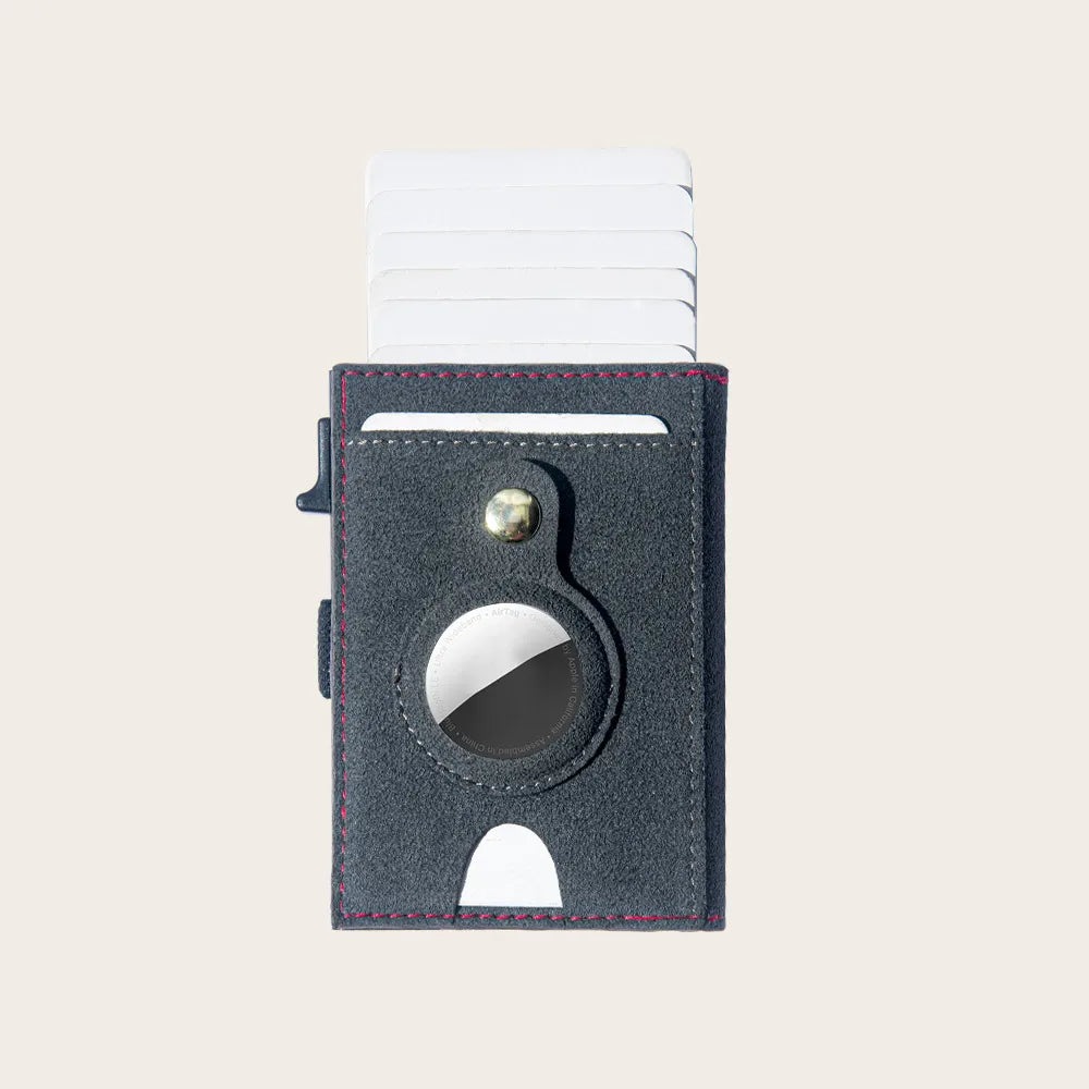 Custom Logo Aluminum Leather Open RFID Short Unisex Credit Card Holder Wallet