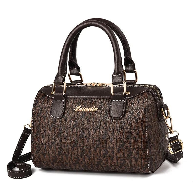 Hand Bags Fashion Casual One Shoulder Crossbody Boston Bag Manufacturers Wholesale Leather Handbags