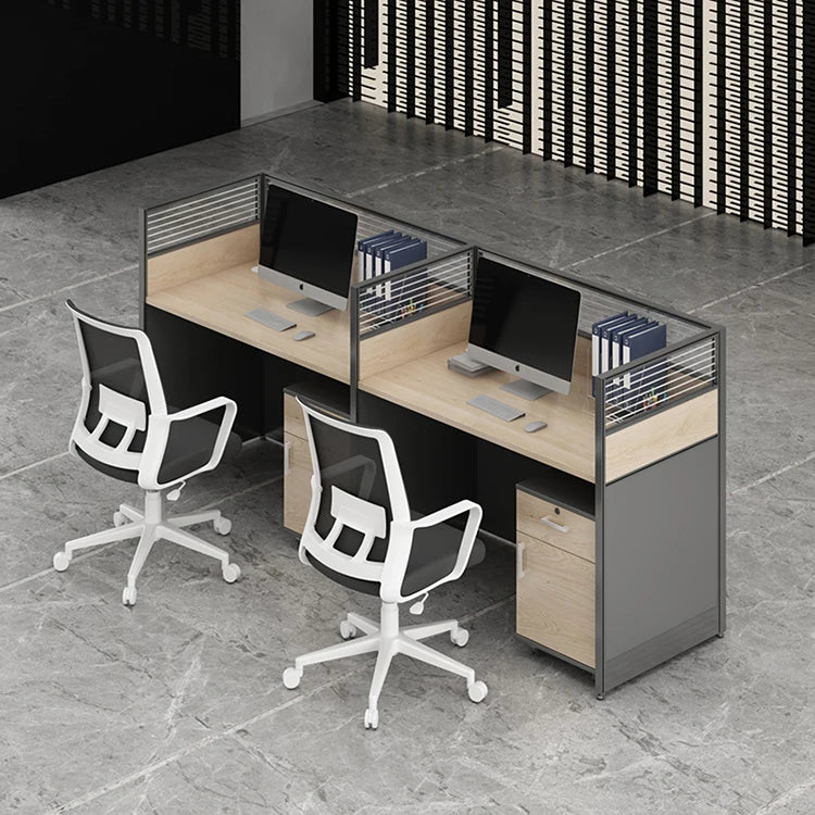 Modern Desk Partition Factory Manufacturer Modern Modular Panel L Shaped Office Cubicle Workstation for 2 People
