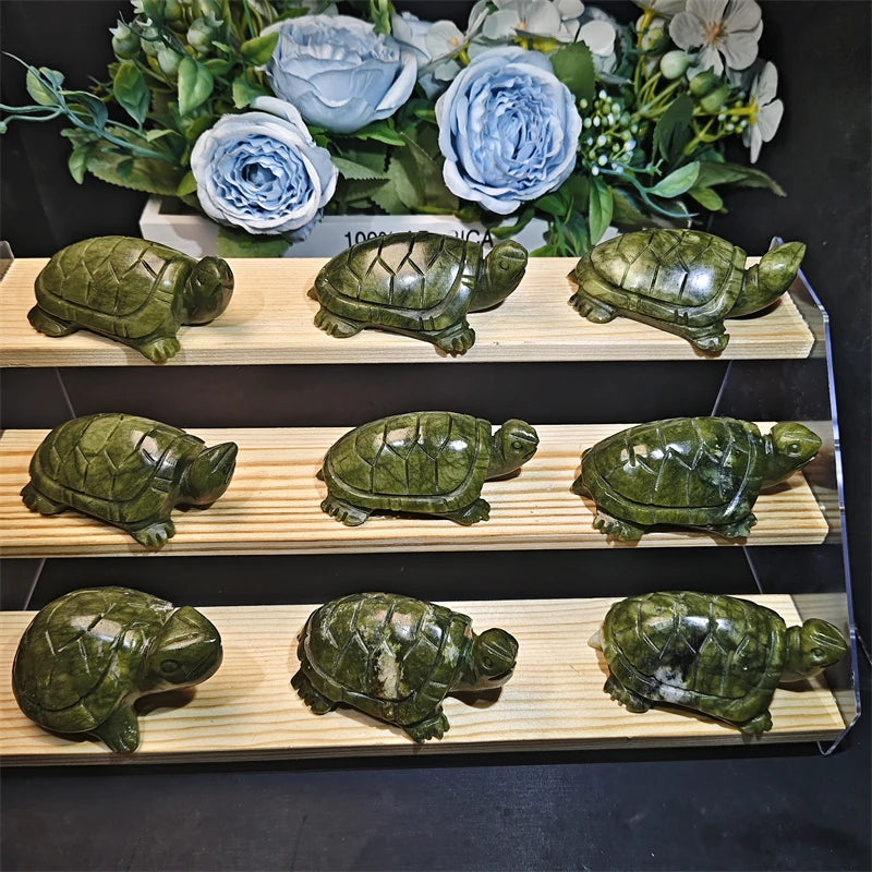 Wholesale Natural Crystal Healing Stones Xiuyan Jade Turtle for Gift