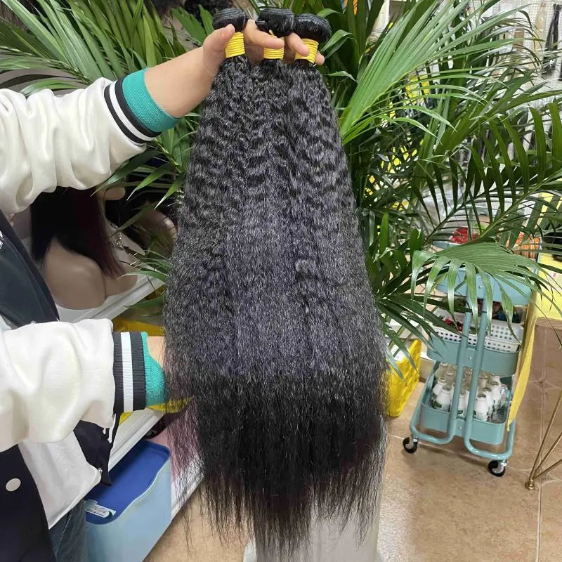 Wholesale Unprocessed Raw Virgin Cuticle Aligned Hair Weaves and Wigs Straight Brazilian Human Hair Extensions Bundles