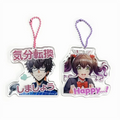Customize Your Own Design Epoxy Acrylic Keychain clear Transparent Quality Free Accessories Plastic Keychain Charm Holographic