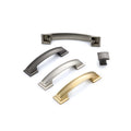 Kitchen Cabinet Cupboard Wardrobe Drawer Pull Furniture Door Hole Center Zinc Alloy Brushed Gold Satin Nickel Modern Handles