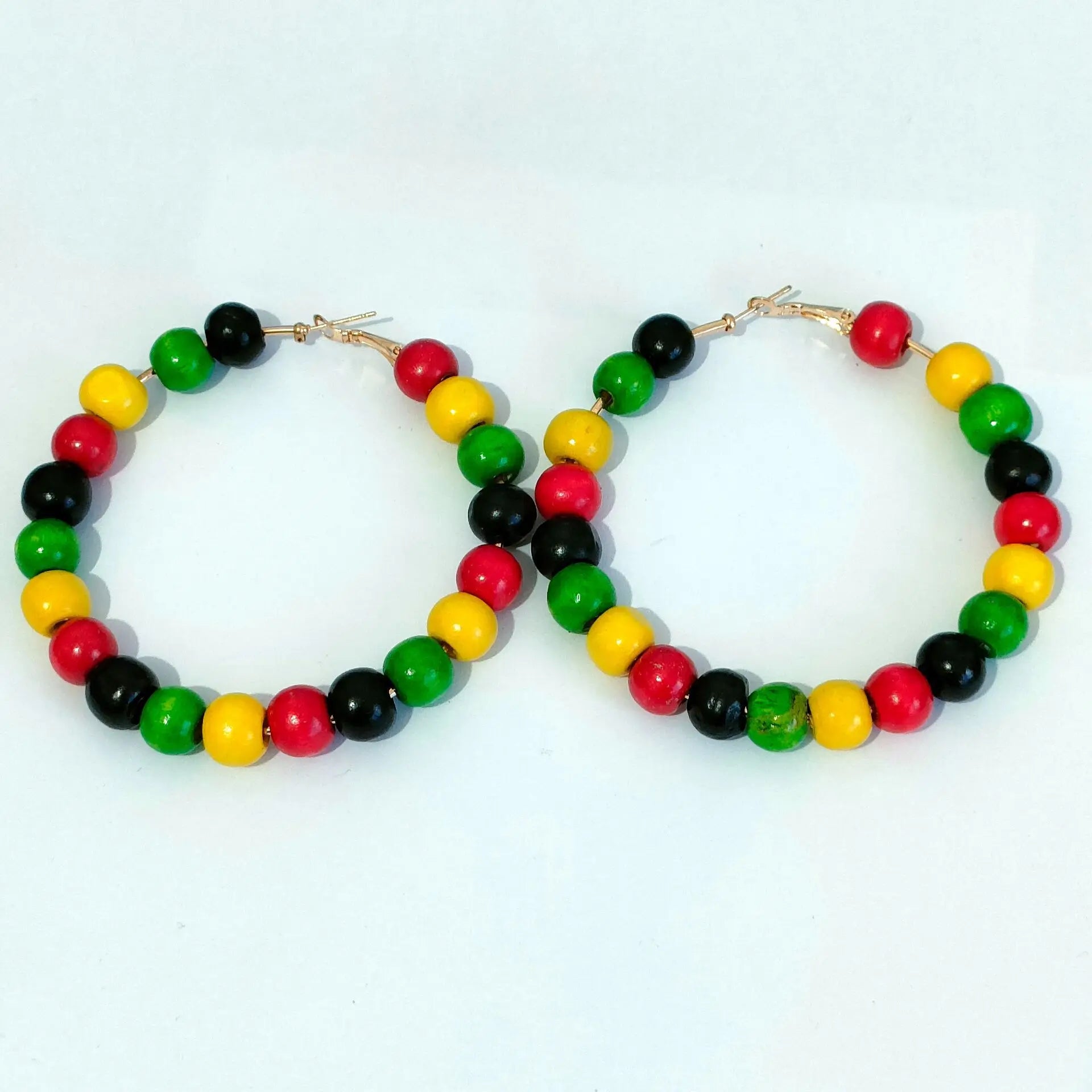 Fashion Trendy Ladies Statement Wood Earrings African Wooden Rasta Earrings for Women Jewelry