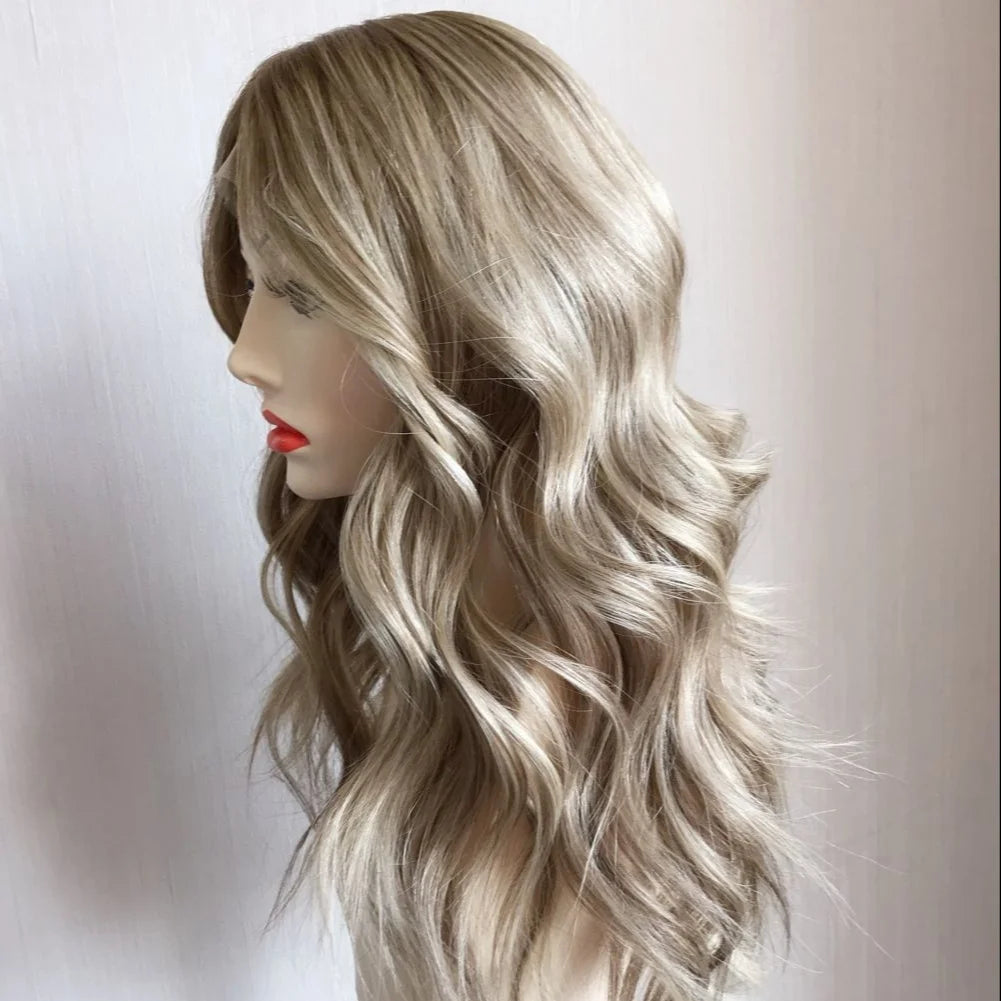 Yefinewig High Quality 100% Human Virgin Hair Jewish Silk Top Blonde WIgs