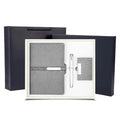 Custom Brand Luxury Business Gift Set New Promotional Name Card Holder A5 Plain Notebook Black Ink Metal Pen