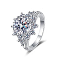 Real 0.5ct Moissanite Ring 925 Sterling Silver Fine Jewelry for Women 18K White Gold Plated Sizes 6 7 8 9