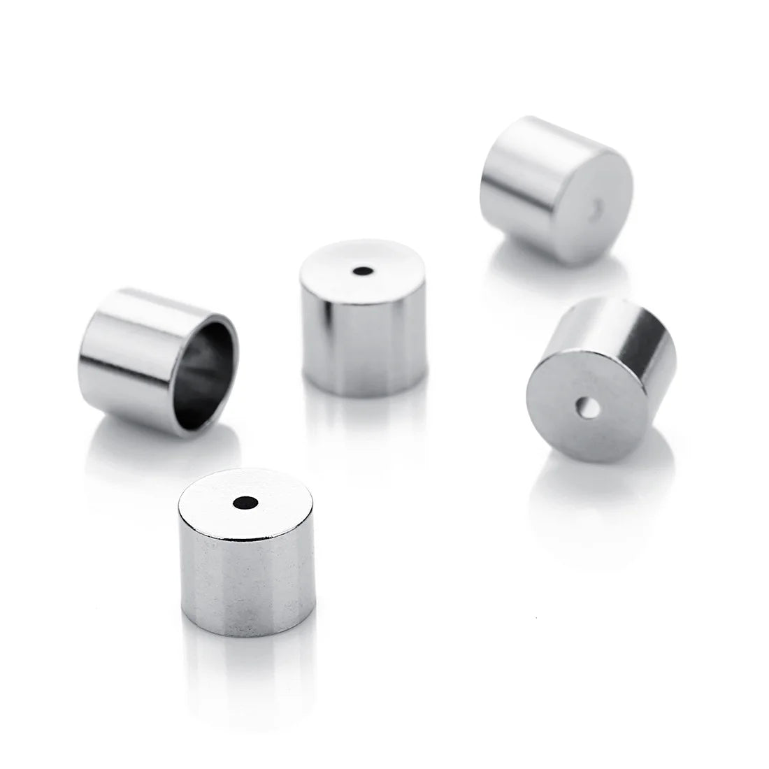 DIY Accessories Jewelry New Fashion 8x7.5mm with Holes 4.8mm Stainless Steel Spacer Beads for Leather Bracelets