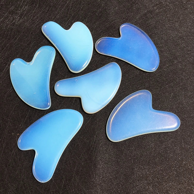 2026 Hot Selling Custom Semi-precious Opalite Stone Gua Sha Tool Natural Stone Crafts