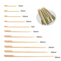 Food Grade Picnic 10cm-30cm Flat Bamboo Sticks Teppo Skewer  with Handle