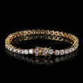 High Quality 3mm 4mm 5mm 6mm Diamond Tennis Bracelet Iced Out CZ Stone with 18K Gold Plating Men's Fashion Tennis Chain Jewelry