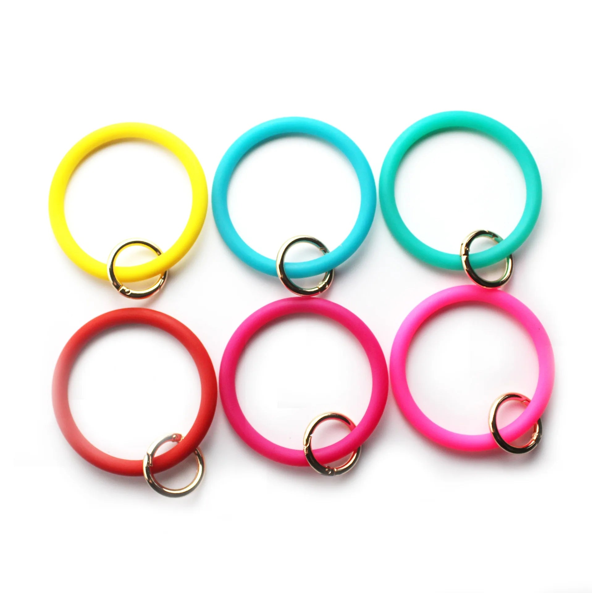 Wholesale Bracelets Bangle Keychain Bracelet Wristbands Keyring Silicone Bangle Keychain