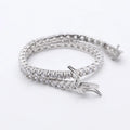 DIFEIYA New S925 Sterling Silver Single Row 2.5mm 2mm 3mm Four Prong Round Zircon Tennis Bracelet for Women