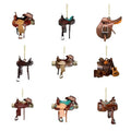 2023 New Arrival Western Cowboy Saddle Animal Pattern UV Printing Eco-Friendly Acrylic Solar Keychain