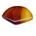 Wholesale Natural Gemstone Faceted DIY Jewelry Engraving Red Agate Jade Fan-Shape Flat Thin Slices