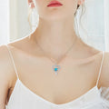 Minimalist I Love You Mom Necklace Gift Multi Colors Rhinestone Necklace Heart Pendant Necklace